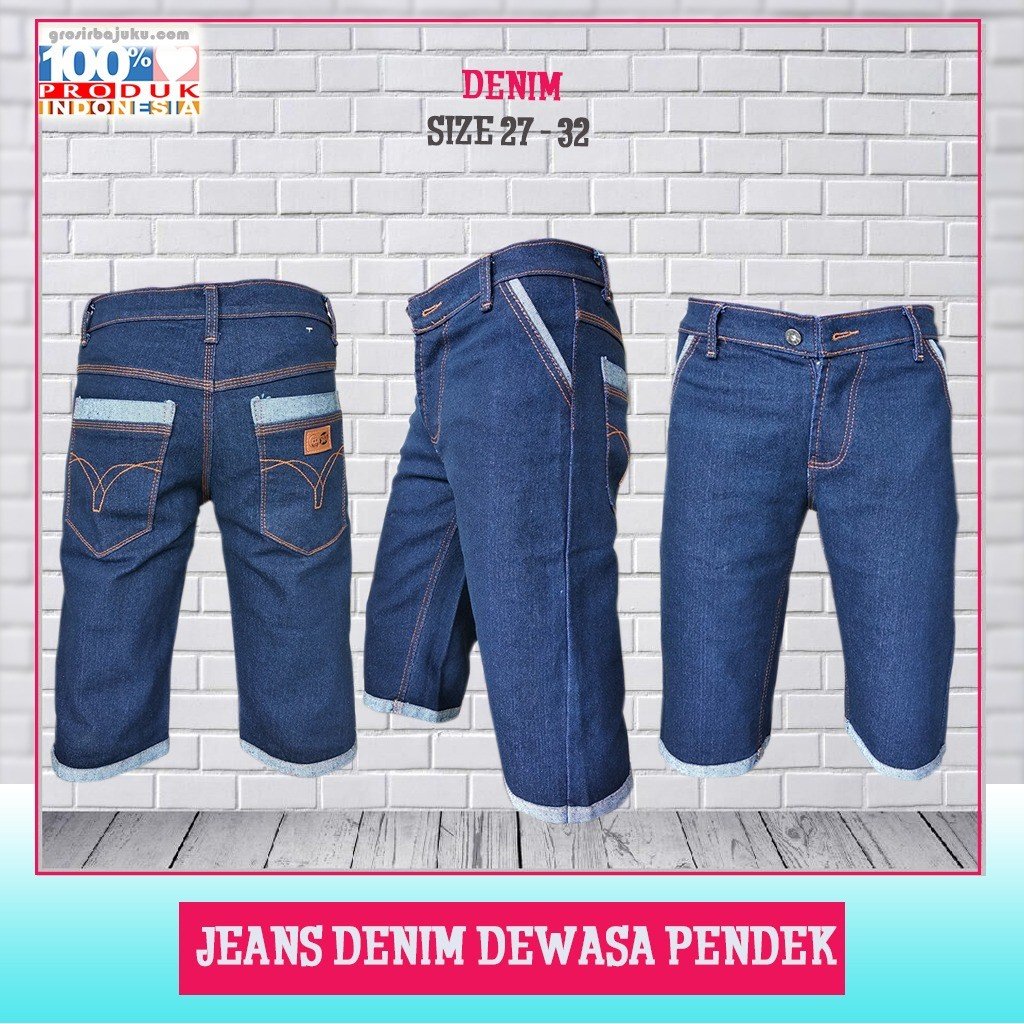 Jeans Denim Dewasa Pendek  ObralanBaju com